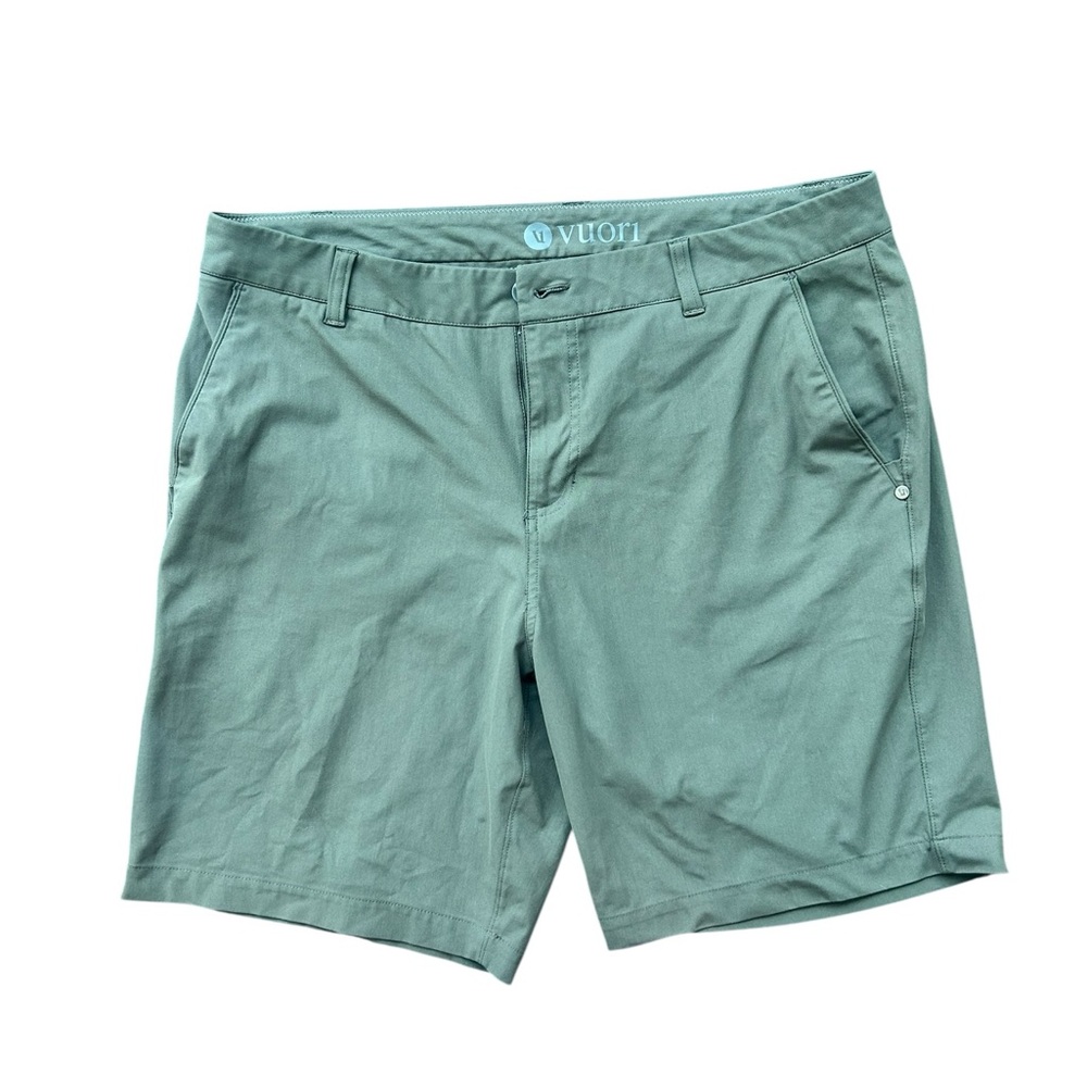 Vuori The Rise We Shine Olive Green Shorts Size 36